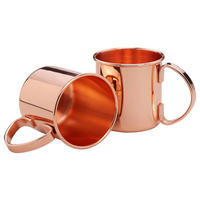 BECHERSET   - Kupferfarben, Design, Metall (9/13,7cm) - Echtwerk