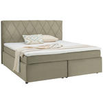 BOXSPRINGBETT 180/200 cm  in Beige  - Beige/Schwarz, Design, Kunststoff/Textil (180/200cm) - Xora
