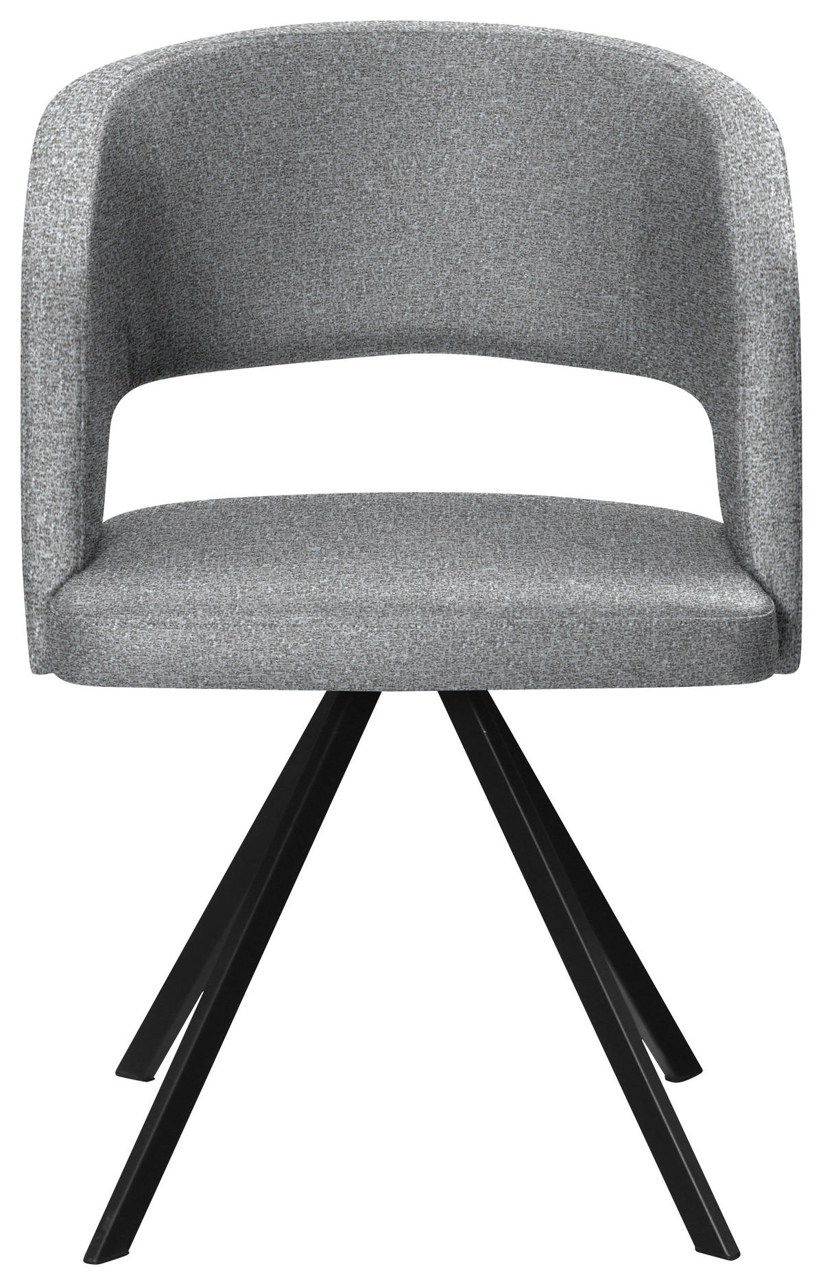 ARMLEHNSTUHL  in Stahl Samt  - Hellgrau/Schwarz, Konventionell, Textil/Metall (56/84/59cm) - Moderano