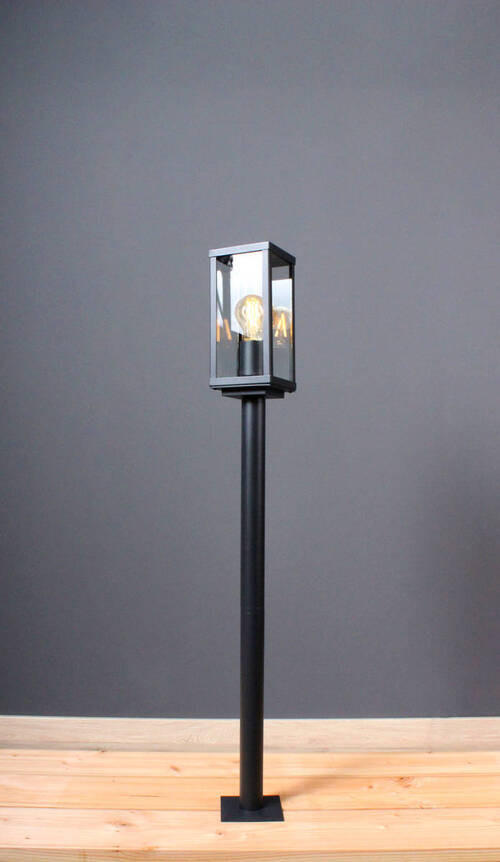 WEGELEUCHTE   - Klar/Schwarz, Basics, Glas/Metall (100/11/11cm)