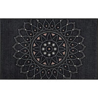 FUßMATTE  75/120 cm  Schwarz  - Schwarz, KONVENTIONELL, Kunststoff/Textil (75/120cm) - wash+dry