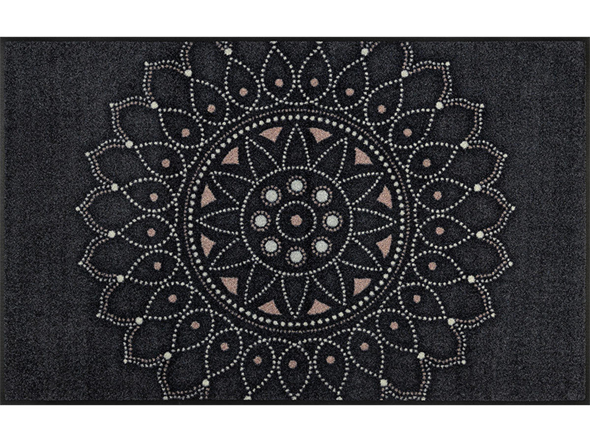 FUßMATTE  75/120 cm  Schwarz  - Schwarz, KONVENTIONELL, Kunststoff/Textil (75/120cm) - wash+dry