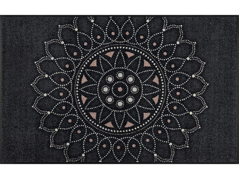 wash+dry FUßMATTE Purnima Schwarz 75x120 cm