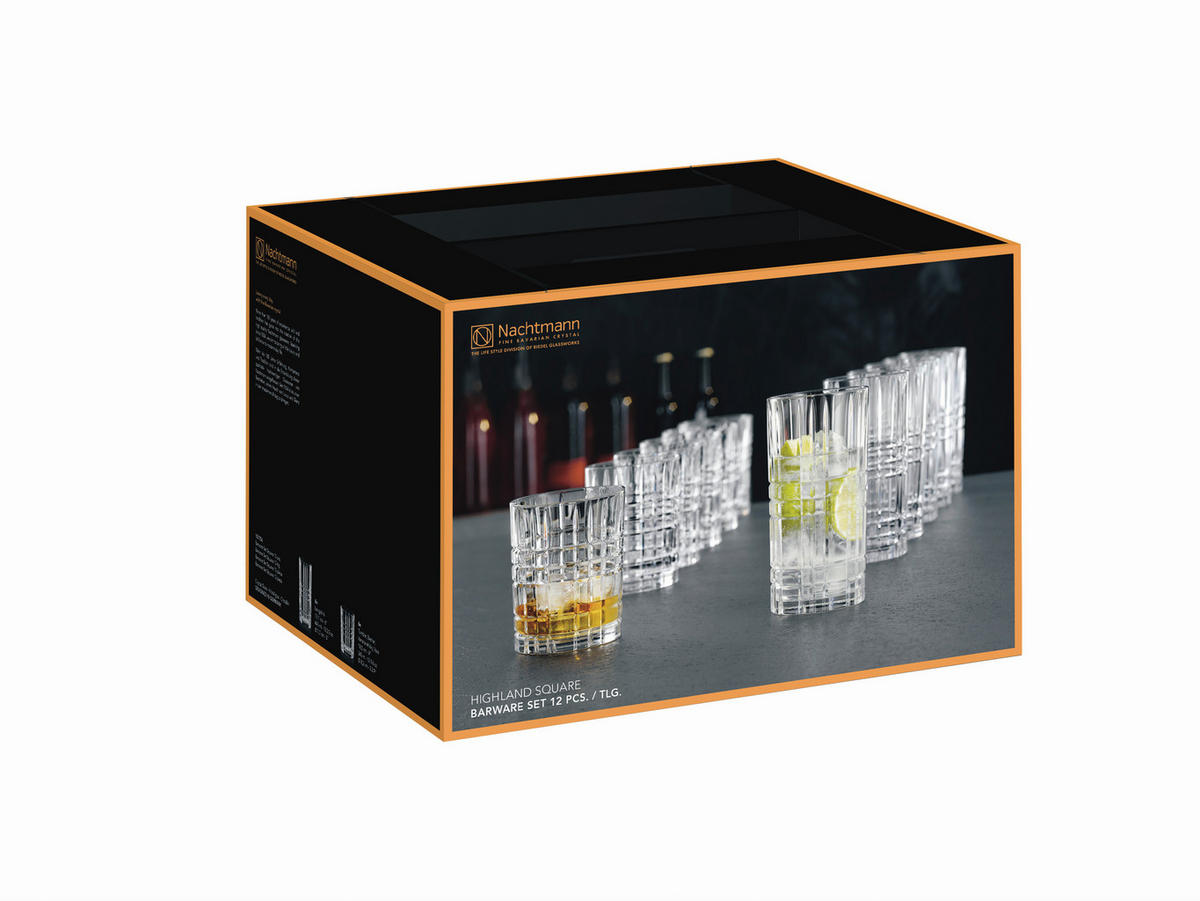 SADA POHÁROV 12 ks - číra, Basics, sklo - Nachtmann