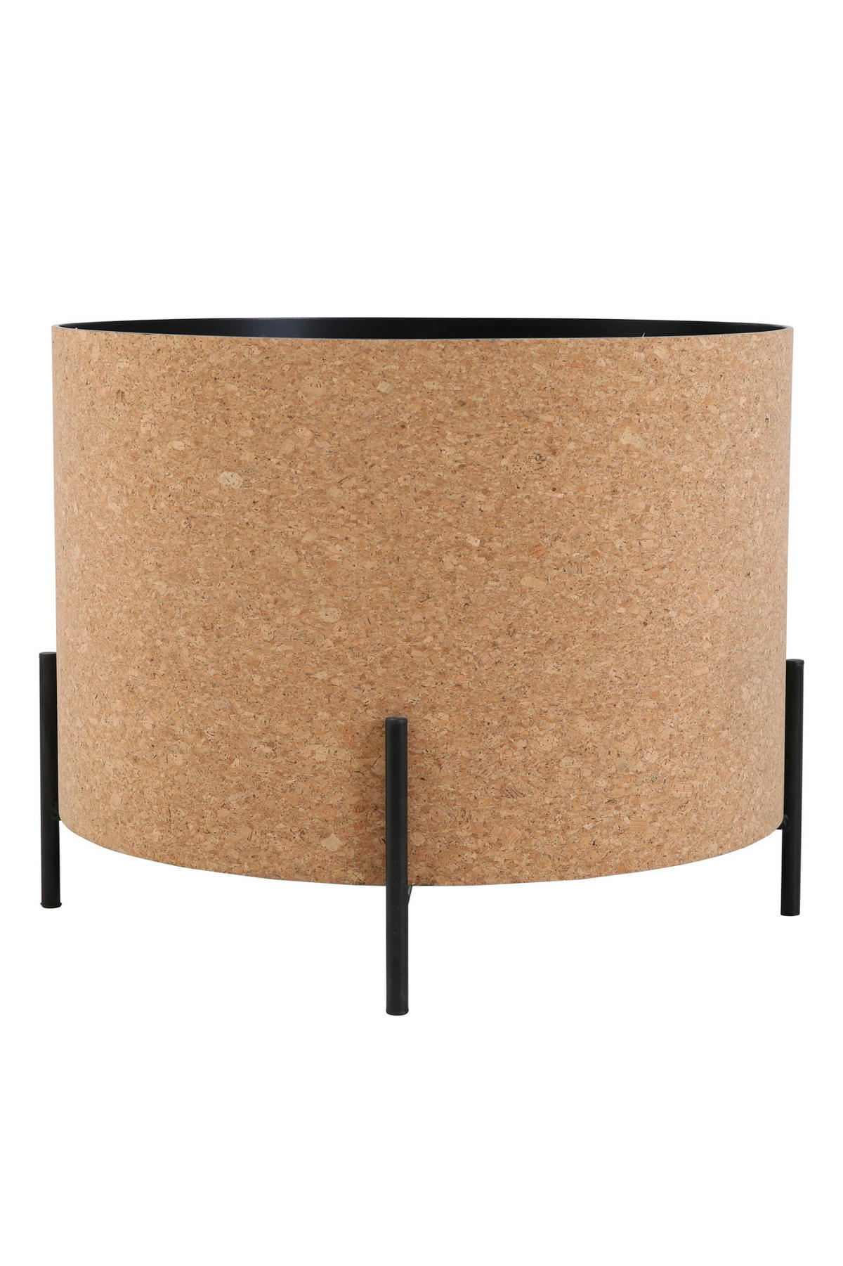 COUCHTISCHSET Kork 63-41,5/63-41,5/48,5-36,5 cm rund Naturfarben, Schwarz  - Schwarz/Naturfarben, Design, Holz/Holzwerkstoff (63-41,5/63-41,5/48,5-36,5cm) - Livetastic