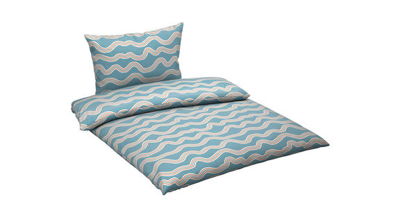 BETTWÄSCHE Satin 140/200 cm  - Hellblau, Textil (140/200cm) - Novel