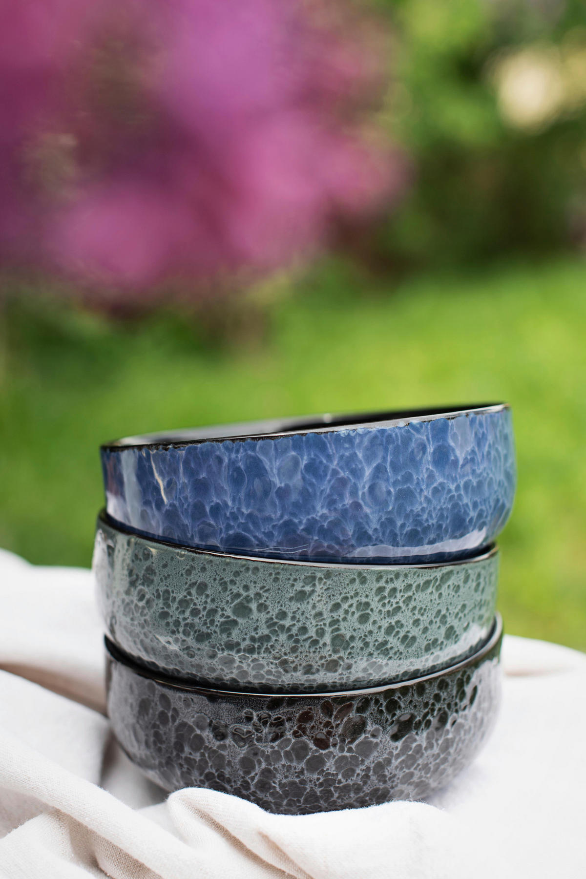KOMBISERVICE Filippa 16-teilig  - Blau, Trend, Keramik - Mäser