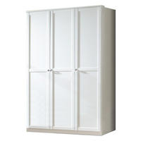 ŠATNÍ SKŘÍŇ, bílá, 135/198/58 cm - bílá/barvy zinku, Basics, kov/kompozitní dřevo (135/198/58cm)