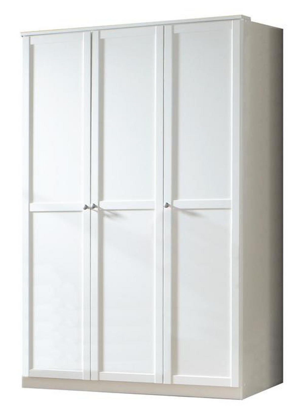 ŠATNÍ SKŘÍŇ, bílá, 135/198/58 cm - bílá/barvy zinku, Basics, kov/kompozitní dřevo (135/198/58cm)