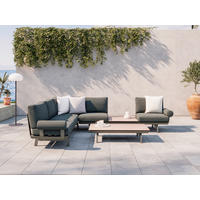 LOUNGEGARNITUR 3-teilig  235/305 cm  Aluminium  - Dunkelgrau/Anthrazit, Design, Textil/Stein (235/305cm) - Dieter Knoll