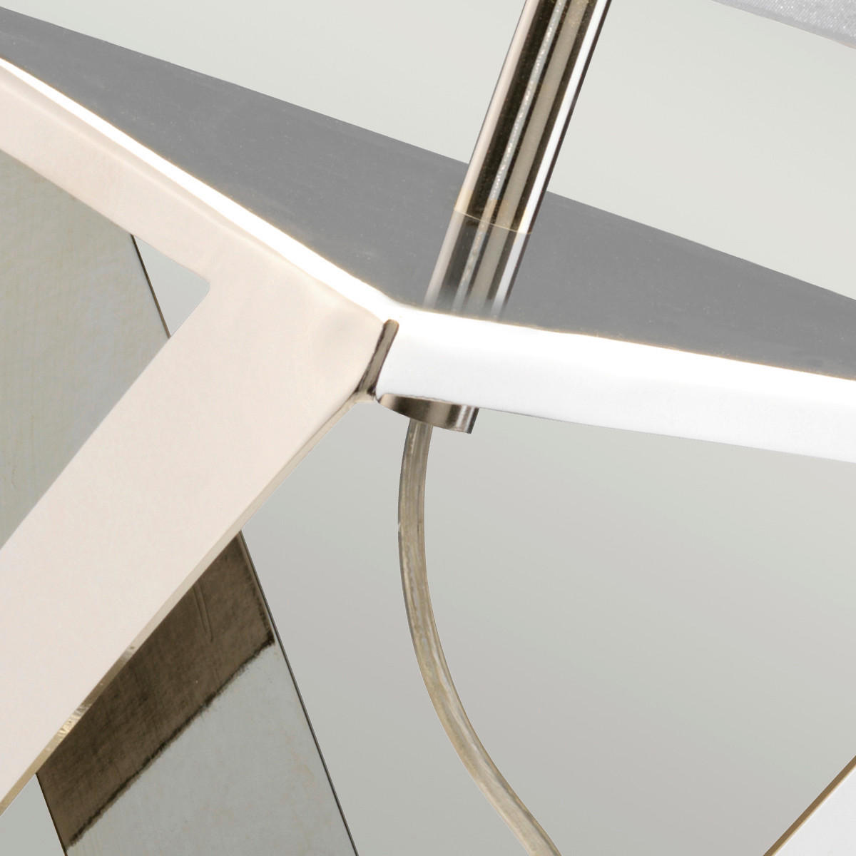 BORDSLAMPA Aegeus-TL 45/70.4 cm   - vit/nickelfärgad, Design, metall/textil (45/70.4cm) - Elstead Lighting