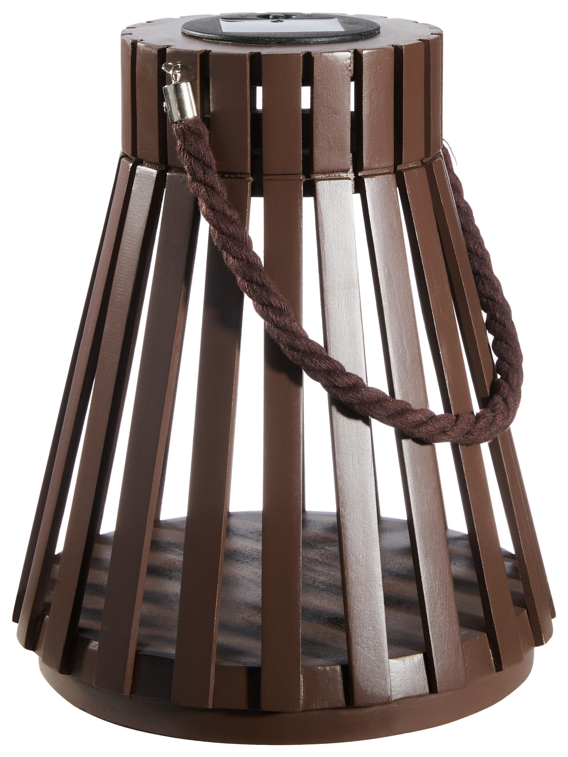 SOLARLEUCHTE 24.2/28 cm   - Dunkelbraun, Trend, Holz (24.2/28cm) - Ambia Home