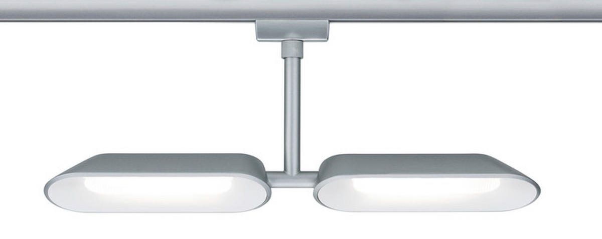 URAIL SCHIENENSYSTEM-STRAHLER - Chromfarben, Design, Metall (37,5/17/2,6cm) - Paulmann