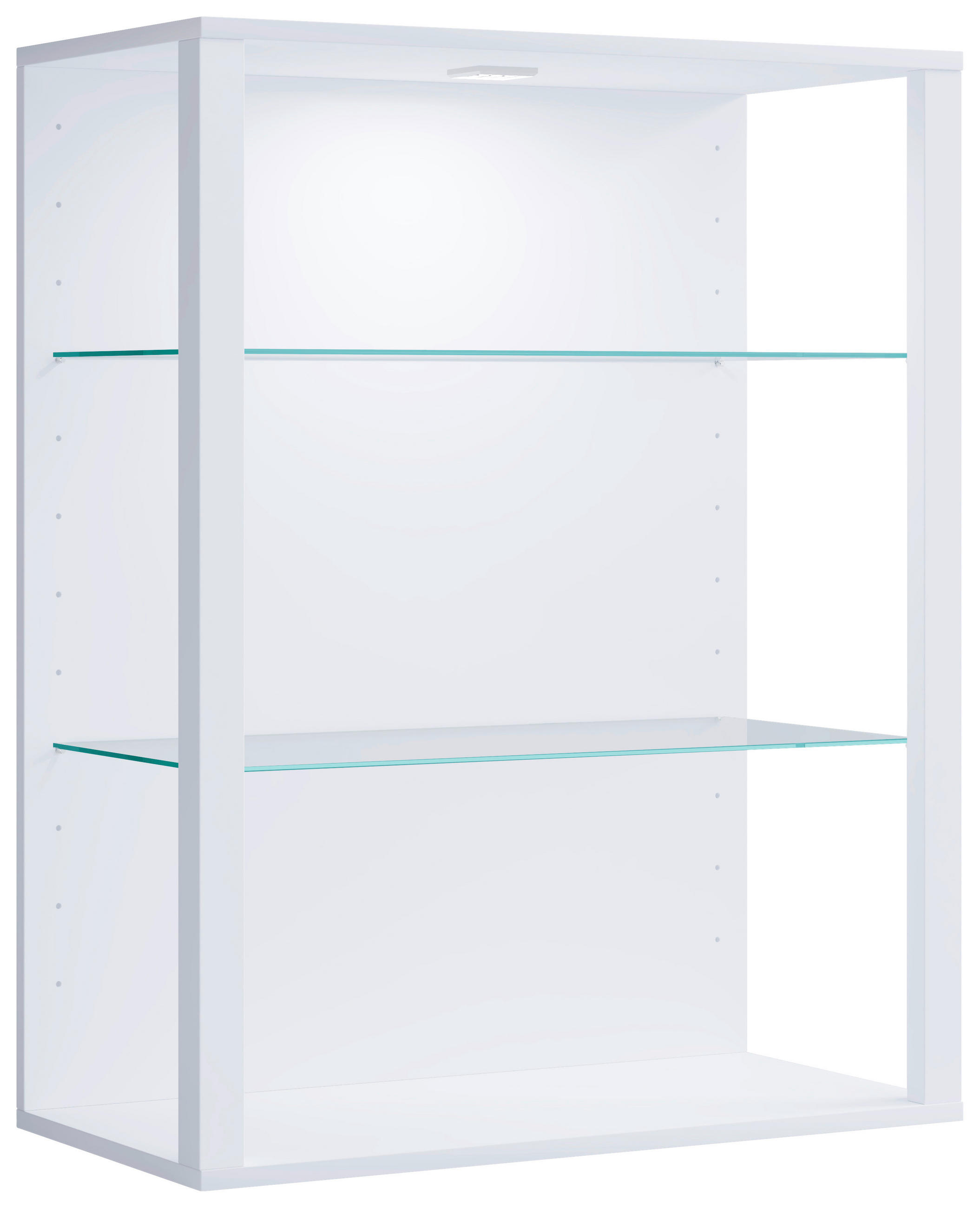 VÄGGHÄNGT VITRINSKÅP i vit   - vit, Design, trämaterial/glas (70/90/35cm) - MID.YOU