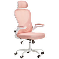 OTOČNÁ ŽIDLE, síťovina, bílá, pink - bílá/pink, Moderní, kov/textil (61/118-128/60,5cm) - Livetastic