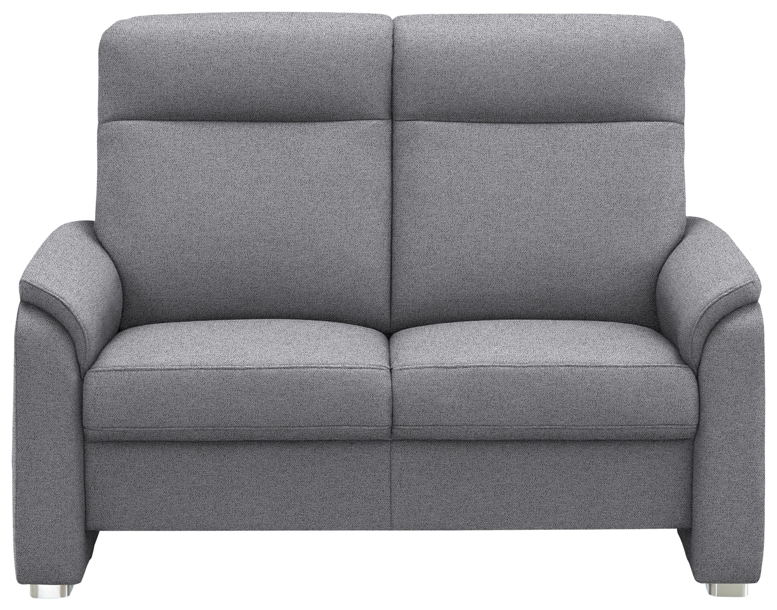 2-SITZER-SOFA  in Flachgewebe Grau  - Alufarben/Grau, KONVENTIONELL, Textil/Metall (156/107/95cm) - Beldomo Comfort