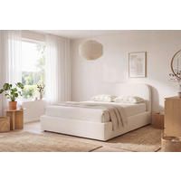 POLSTERBETT Lattenrost, Bettkasten Creme 140/200 cm  - Creme/Schwarz, MODERN, Holz/Kunststoff (140/200cm) - Livetastic