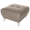 HOCKER in Textil Sandfarben  - Sandfarben/Chromfarben, Modern, Textil/Metall (65/46/65cm) - MID.YOU