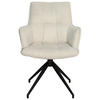 ARMLEHNSTUHL  in Eisen Mikrofaser, Teddystoff  - Beige/Schwarz, Design, Textil/Metall (59/90/62,5cm) - Novel
