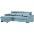 ECKSOFA in Struktur Blau  - Blau/Schwarz, MODERN, Kunststoff/Textil (179/240cm) - Carryhome