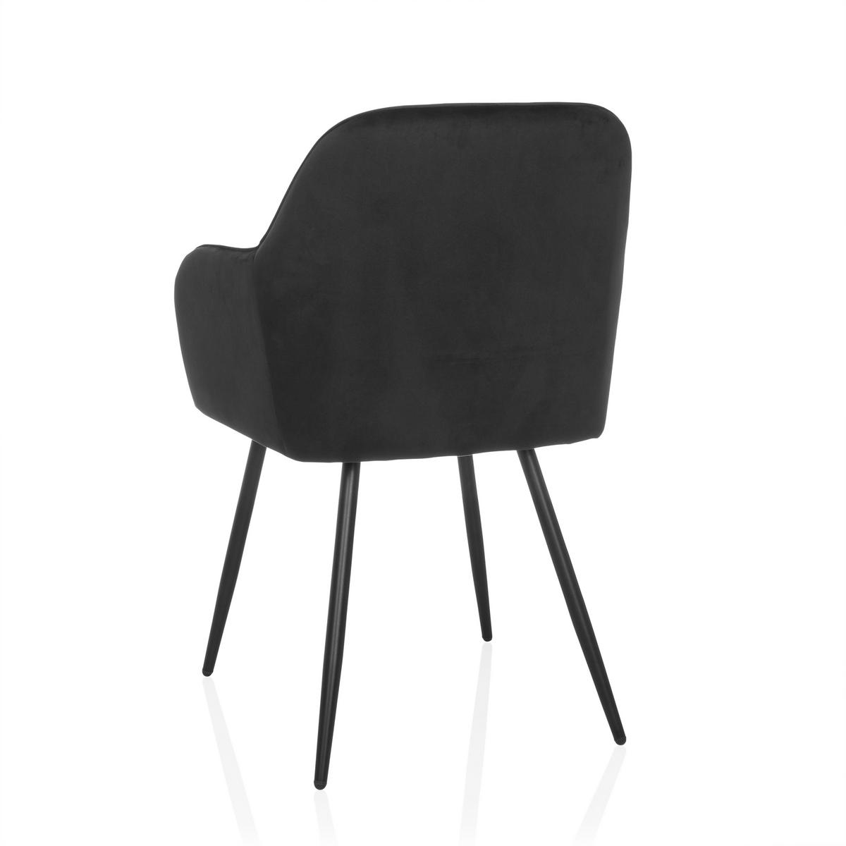 STOL MED ARMSTÖD  - svart, Modern, metall/textil (55/86/58cm) - MID.YOU