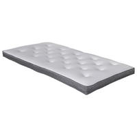 BÄDDMADRASS 120/200 cm  höjd ca 6 cm  - vit/grå, Klassisk, textil (120/200cm) - Cassando