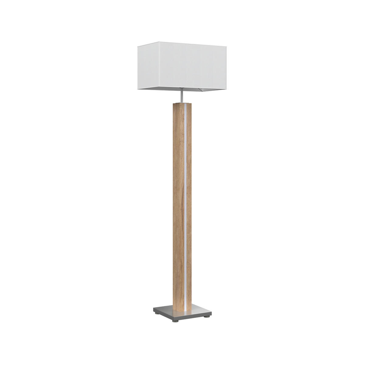 STEHLEUCHTE 40/27/150 cm    - Silberfarben/Weiß, Design, Holzwerkstoff/Textil (40/27/150cm)