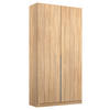 DREHTÜRENSCHRANK 91/229/54 cm 2-türig Sonoma Eiche  - Alufarben/Sonoma Eiche, MODERN, Holzwerkstoff/Metall (91/229/54cm) - Rauch Möbel