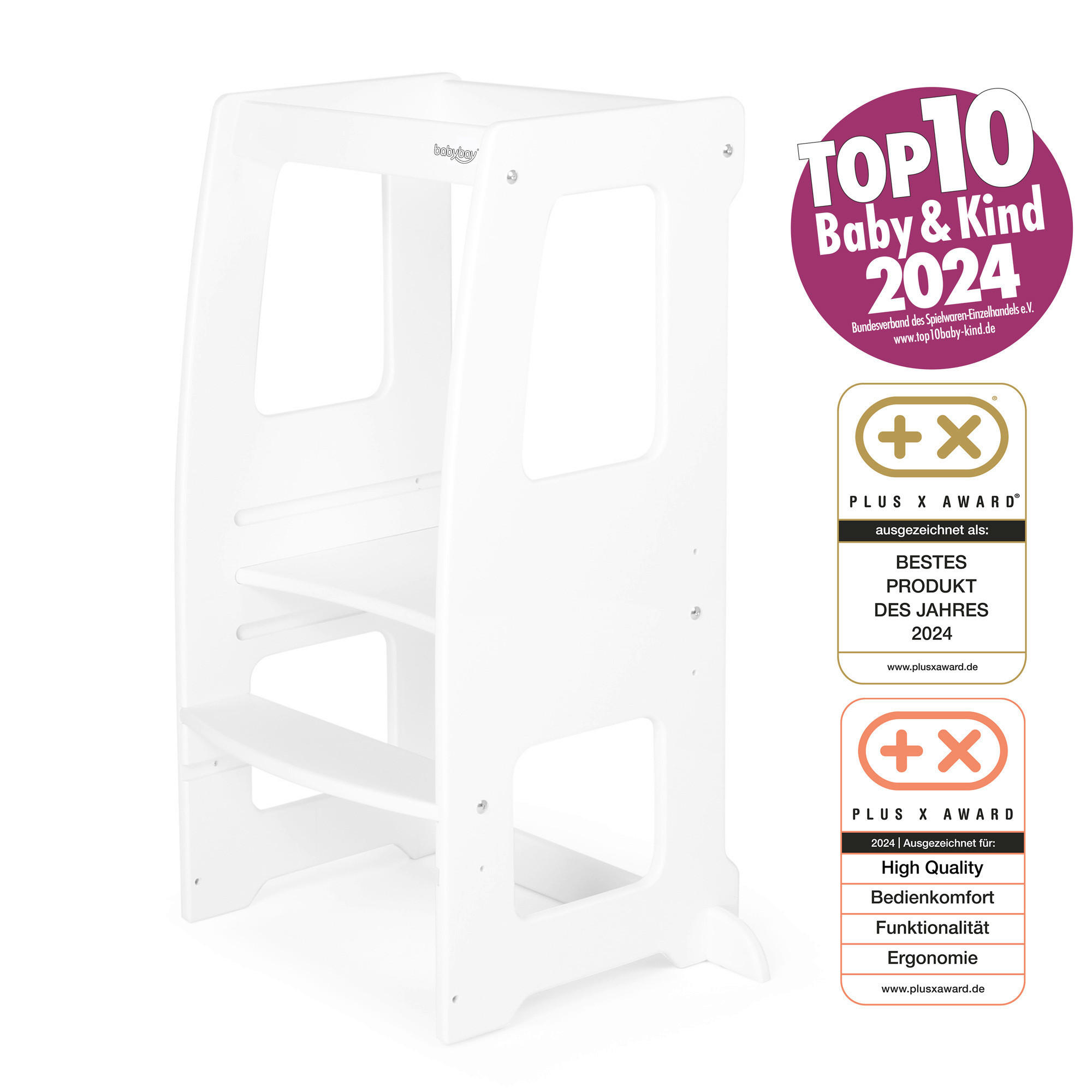 LERNTURM  - Basics, Holz (42,5/62,6/92cm) - Babybay
