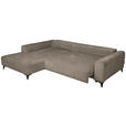 ECKSOFA  in Chenille Taupe  222/279 cm  - Taupe/Schwarz, KONVENTIONELL, Kunststoff/Textil (222/279cm) - Hom`in
