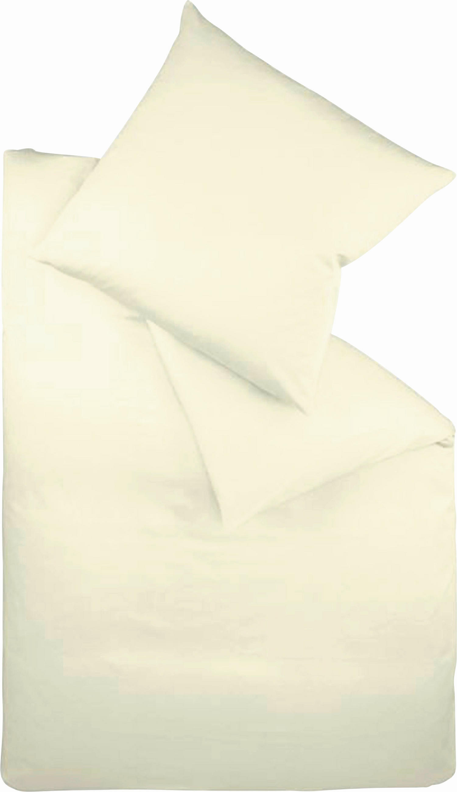 BETTWÄSCHE Makosatin 155/220 cm  - Creme, Basics, Textil (155/220cm) - Fleuresse