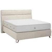 BOXSPRINGBETT 200/200 cm  in Beige  - Beige/Kupferfarben, Konventionell, Textil/Metall (200/200cm) - Ambiente