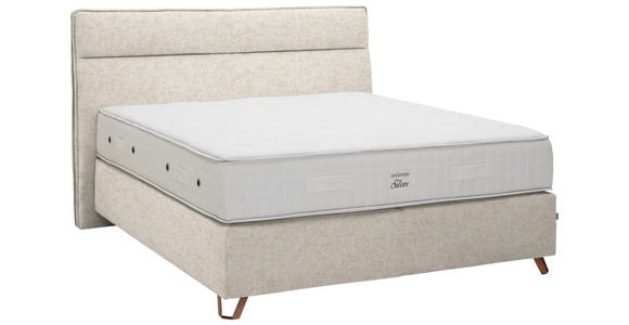 BOXSPRINGBETT 200/200 cm  in Beige  - Beige/Kupferfarben, KONVENTIONELL, Textil/Metall (200/200cm) - Ambiente