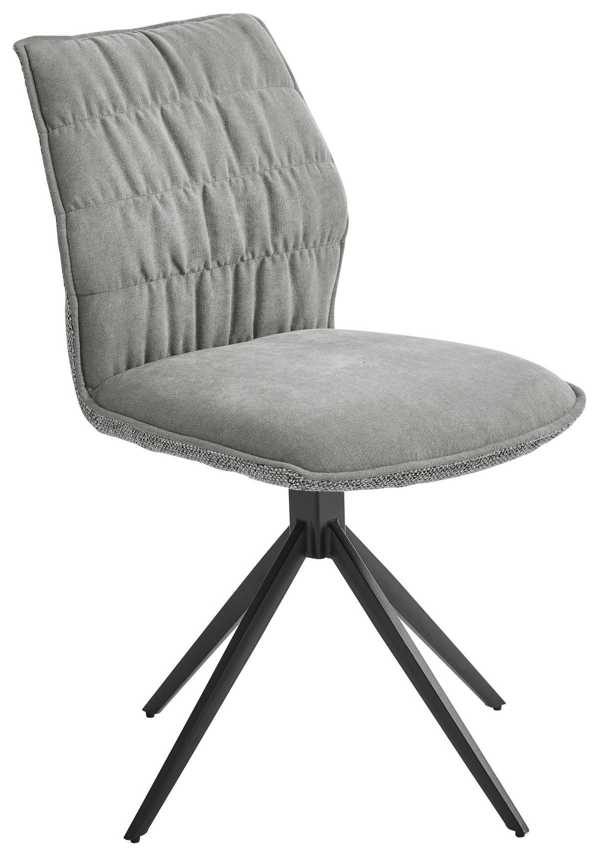 STUHL - Schwarz/Grau, Design, Textil/Metall (49/88/63cm) - Novel