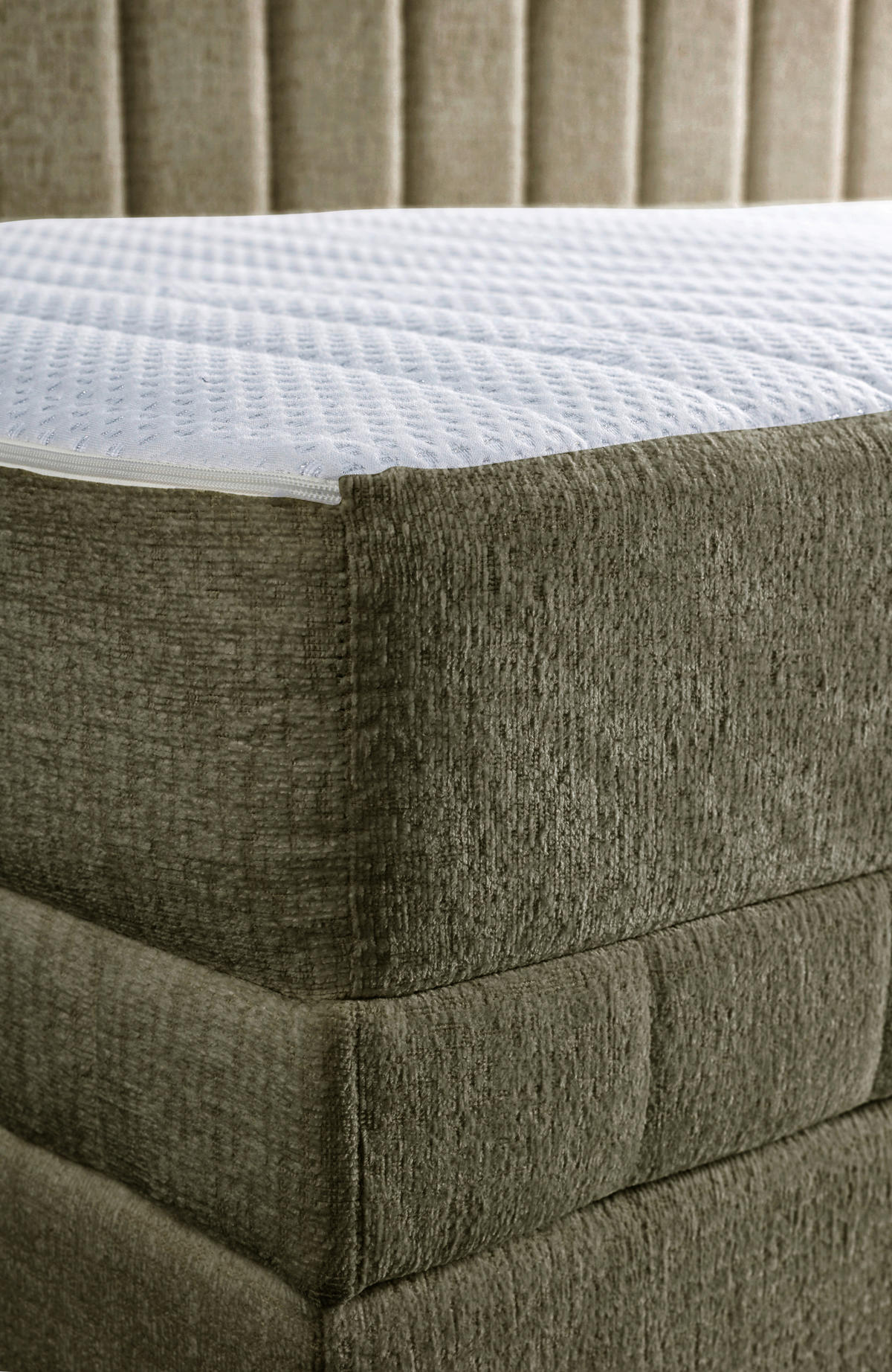 SCHLAFSOFA ROMA in Chenille, Jacquard Grün  - Schwarz/Grün, Design, Kunststoff/Textil (212/83/99cm) - MID.YOU