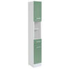 HOCHSCHRANK 25/190/35 cm  - Weiss/Silberfarben, Modern, Holzwerkstoff/Metall (25/190/35cm) - Held