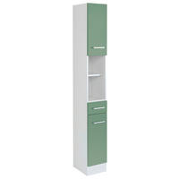 HOCHSCHRANK 25/190/35 cm  - Weiss/Silberfarben, Modern, Holzwerkstoff/Metall (25/190/35cm) - Held