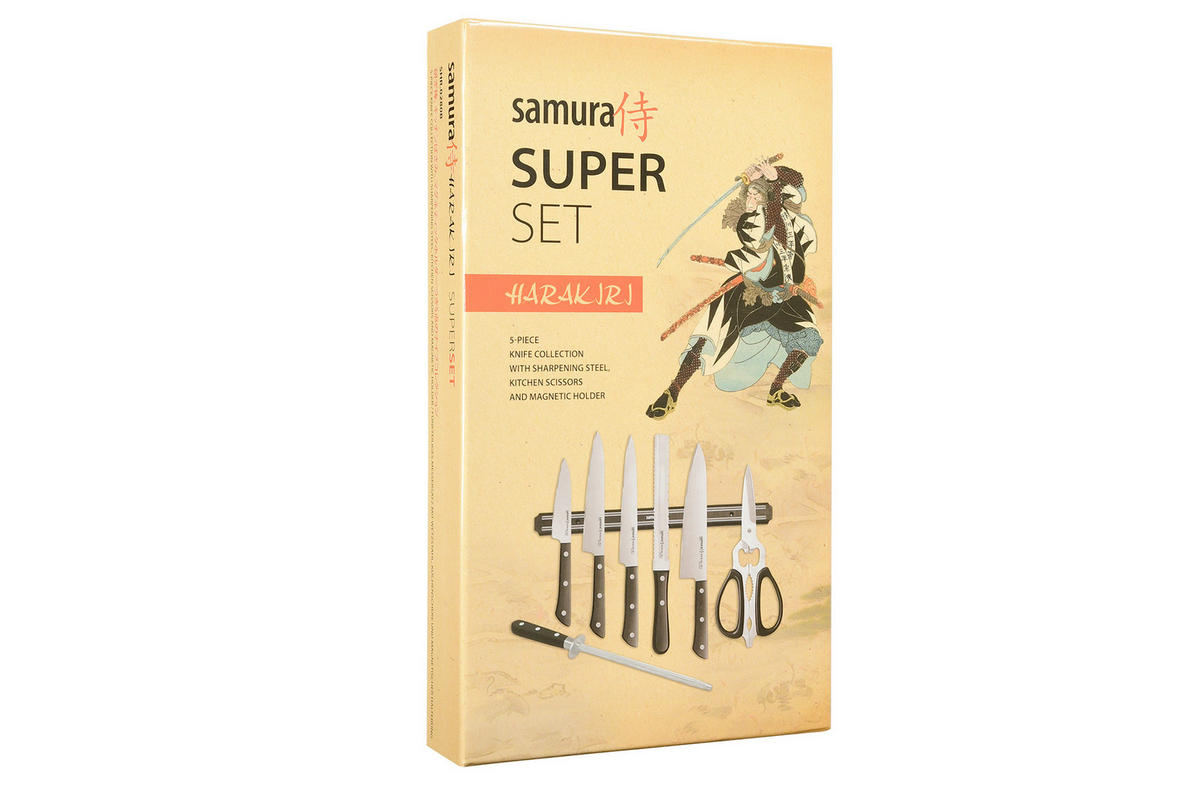 SET NOŽEVA      8 delova  - crna, Osnovno, metal/plastika (42/20/5,5cm) - Samura