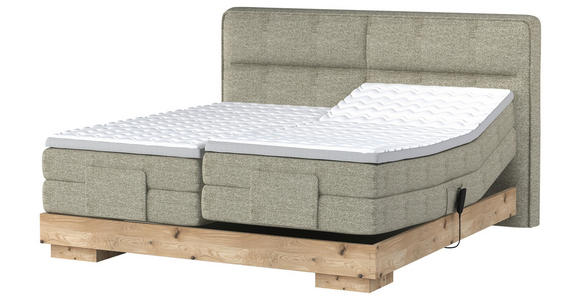 BOXSPRINGBETT 180/200 cm  in Eichefarben, Olivgrün  - Eichefarben/Olivgrün, Natur, Holz/Holzwerkstoff (180/200cm) - Valnatura