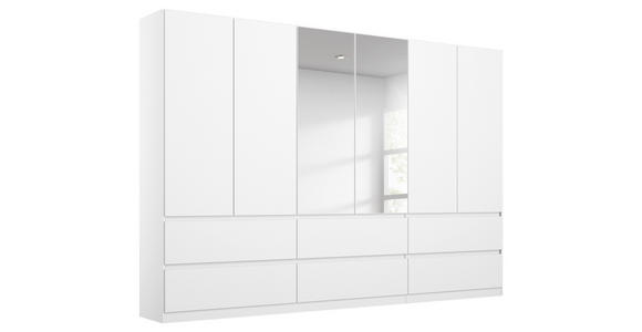 DREHTÜRENSCHRANK in Weiß - Weiß, Design, Glas/Holzwerkstoff (271/210/54cm) - Carryhome