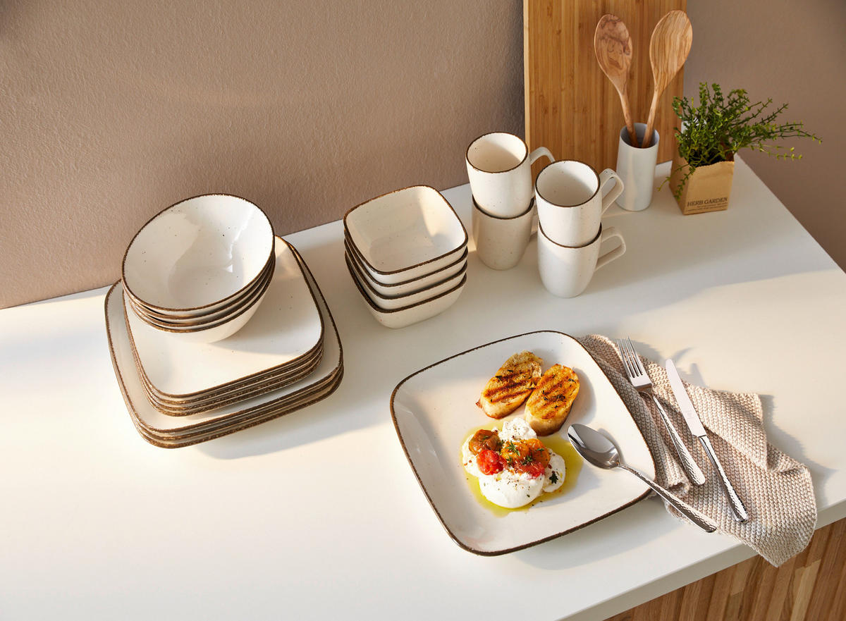 KOMPLETT SERVIS Casa 20 delar  - cremefärgad, Basics, keramik - Ritzenhoff Breker