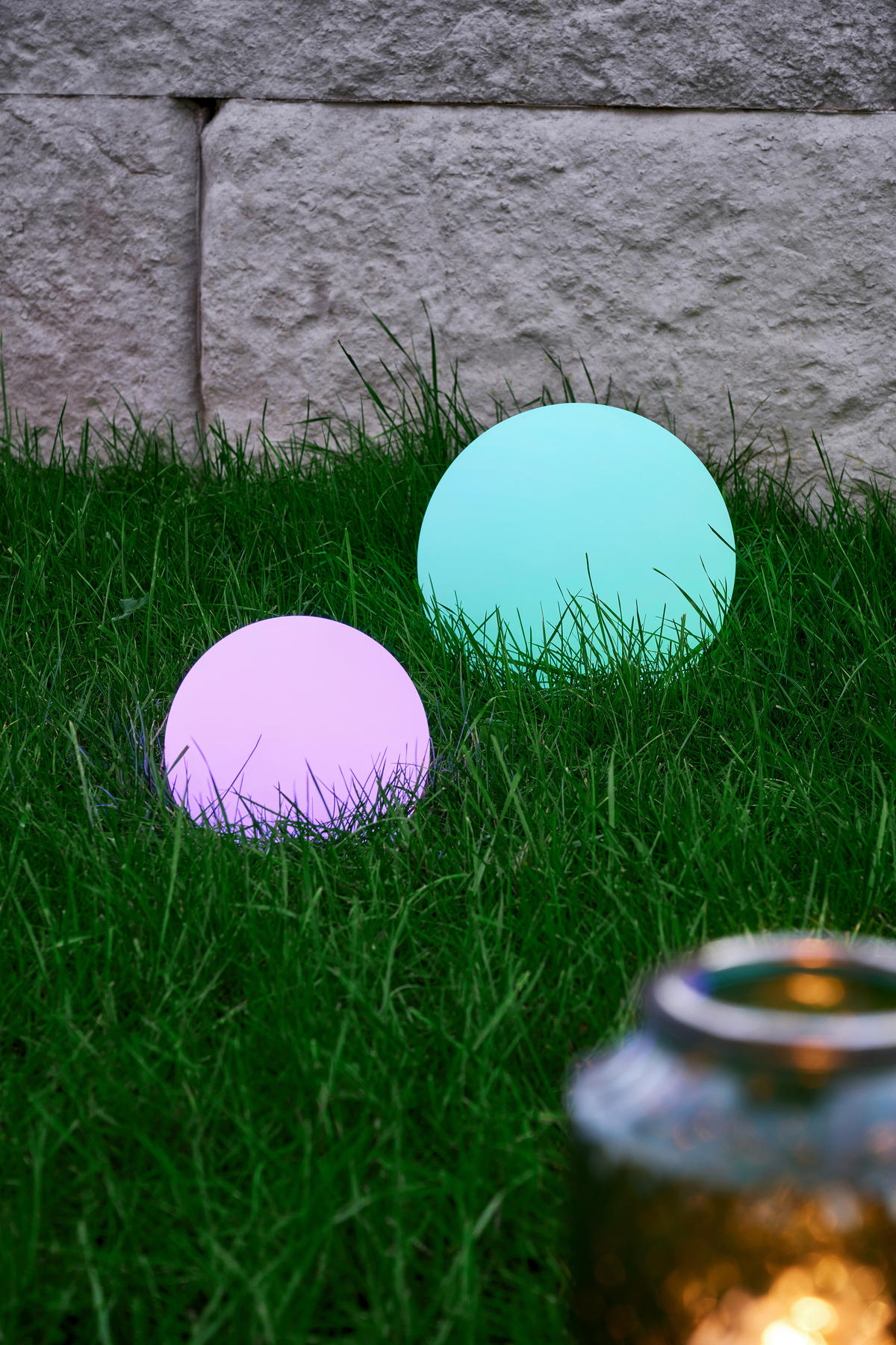 SOLCELLSLAMPA 20 cm  - vit, Trend, plast (20cm) - Ambia Garden