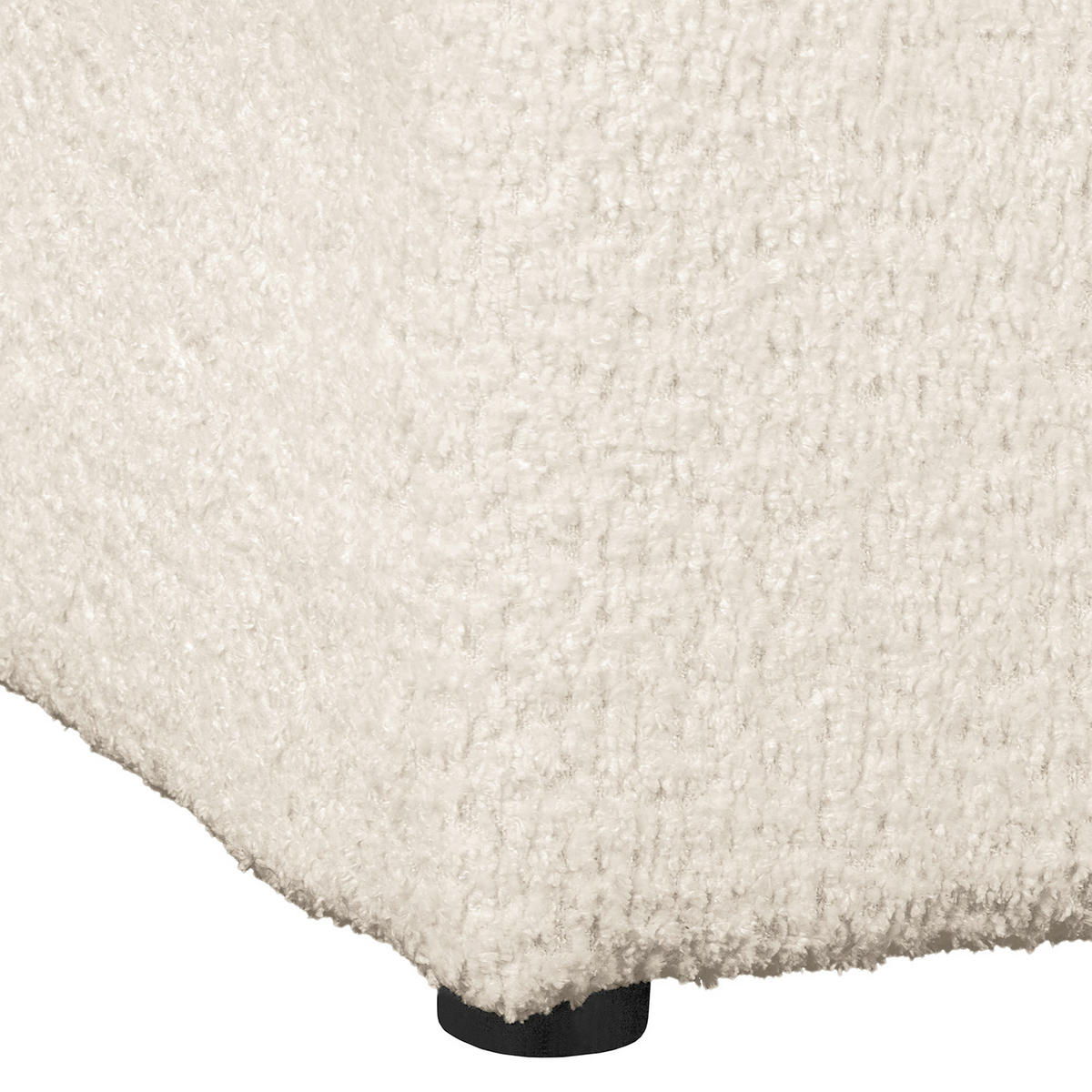 ECKSOFA Chenille Creme  - Creme/Schwarz, Design, Kunststoff/Textil (243/284cm) - P & B