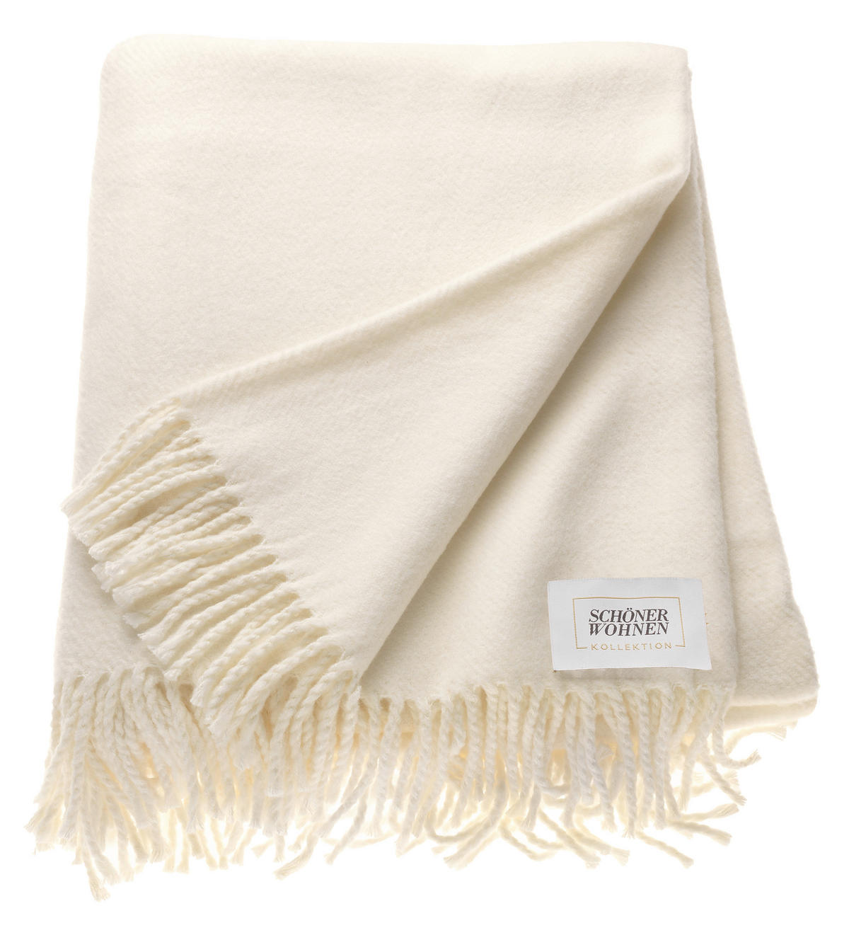 PLÉD  - krémszínű, Basics, textil (140/200cm) - Schöner Wohnen