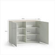 SIDEBOARD  120,2/89/43 cm  - Eichefarben/Schwarz, Design, Holzwerkstoff/Kunststoff (120,2/89/43cm) - Voleo