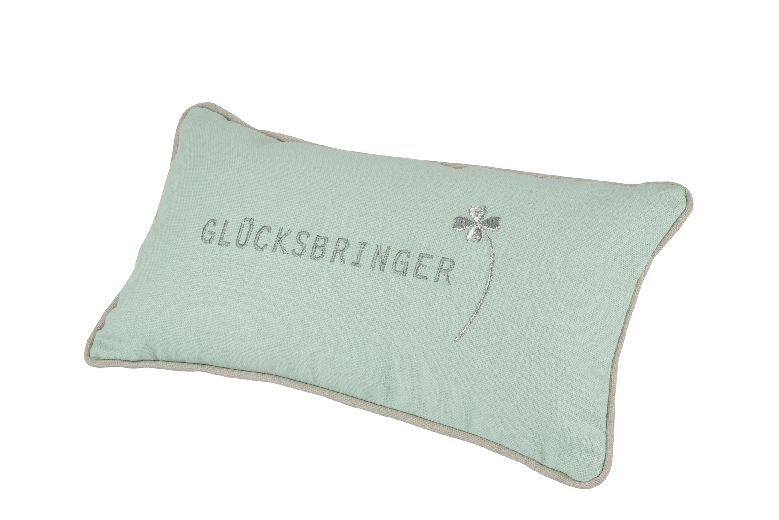 ZIERKISSEN  33/17 cm   - Pastellgrün/Grau, Basics, Textil (33/17cm) - Räder
