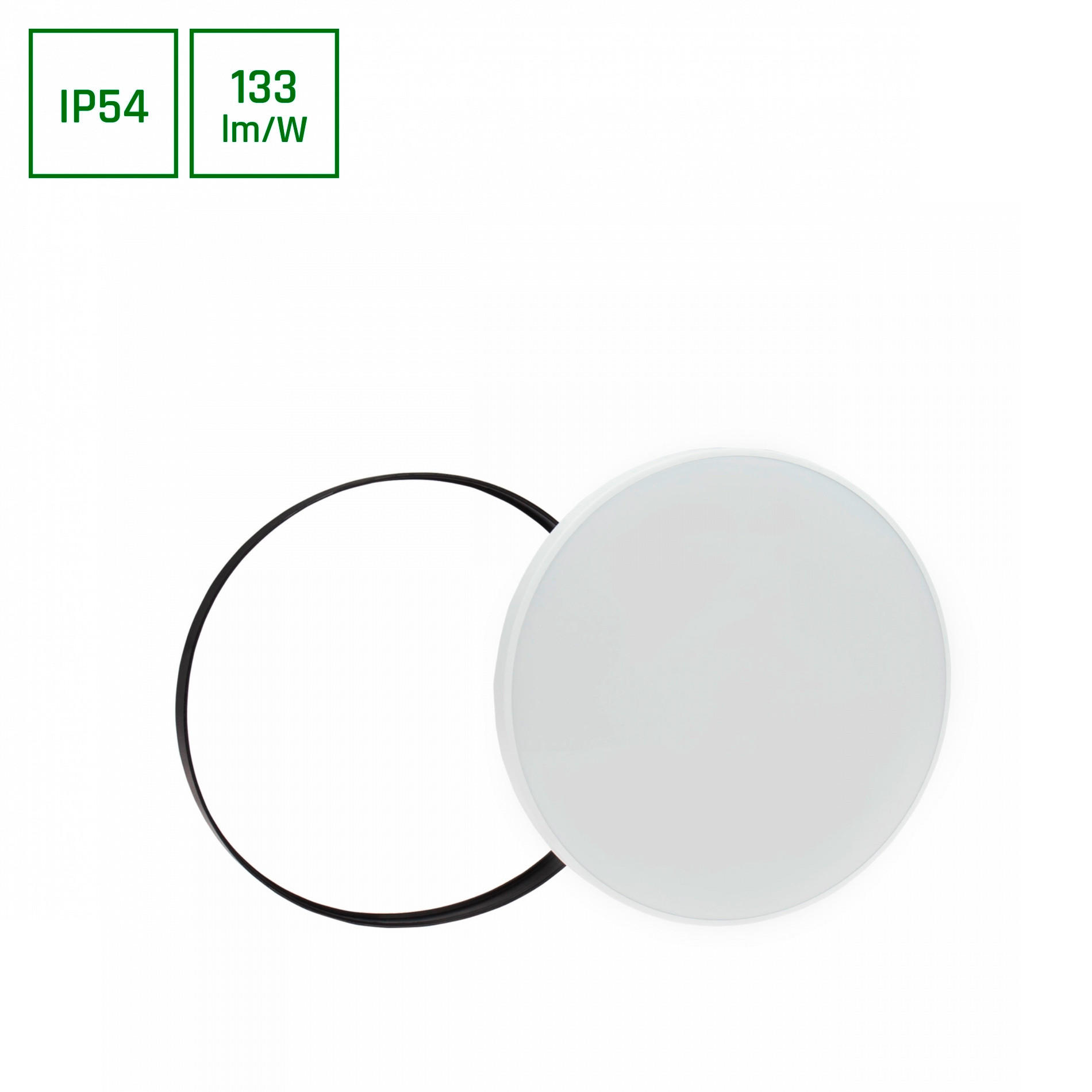 ZUNANJA STROPNA SVETILKA  NYMPHEA  48,5/7 cm           - bela, Basics, umetna masa (48,5/7cm)