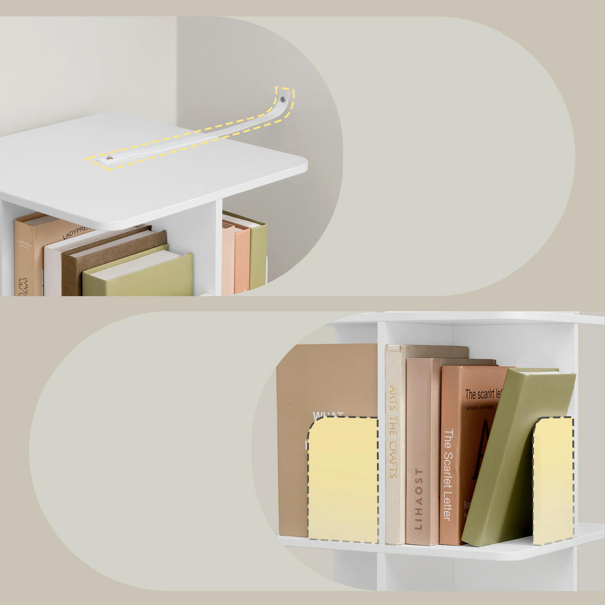 DREHREGAL Weiß  - Weiß, Trend, Holzwerkstoff (40/124,6/40cm) - Boxxx