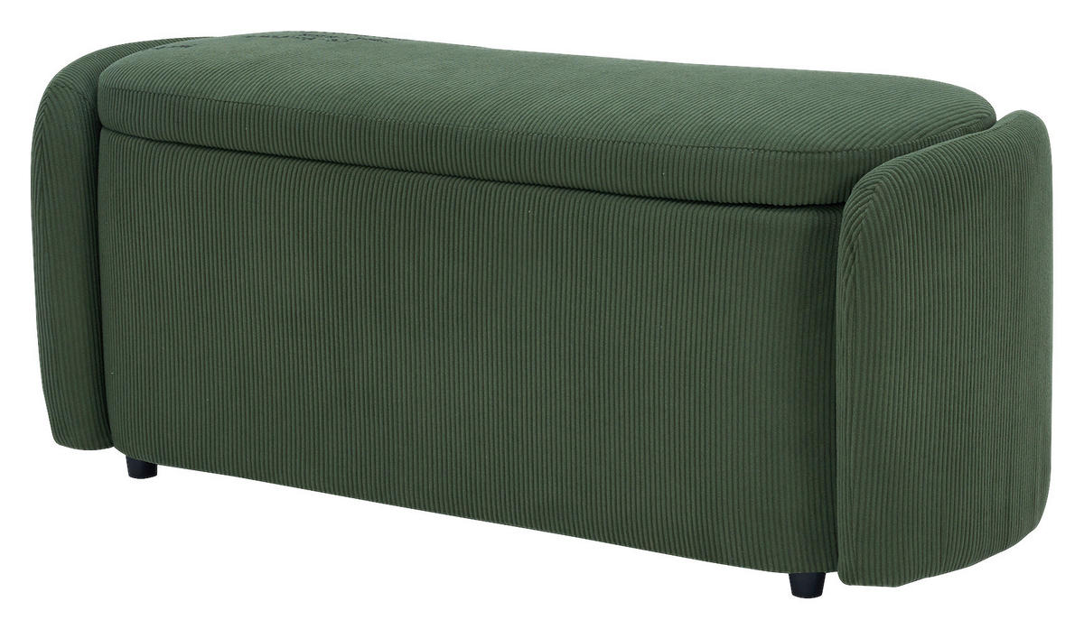 HOCKERBANK in Textil Grün  - Schwarz/Grün, Design, Kunststoff/Textil (114/47/42cm) - P & B