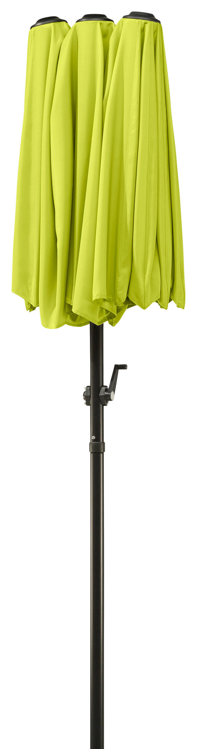 DOPPELSONNENSCHIRM   - Anthrazit/Grün, Basics, Textil/Metall (300/220/150cm) - Schneider